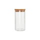 POTE DE VIDRO COM TAMPA EM BAMBU 950ML REF: APP1015