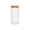 POTE DE VIDRO COM TAMPA EM BAMBU 1100ML REF: APP1018