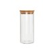 POTE DE VIDRO COM TAMPA EM BAMBU 1100ML REF: APP1018