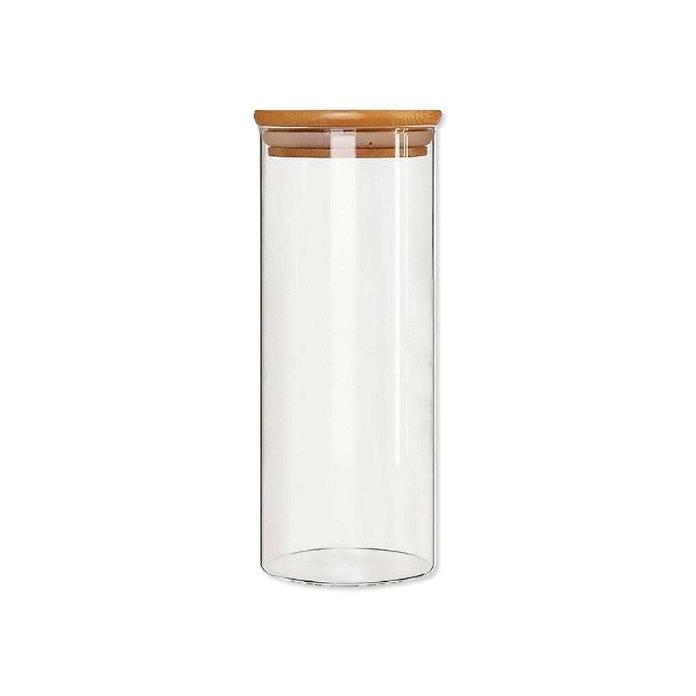  POTE DE VIDRO COM TAMPA EM BAMBU 1300ML REF: APP1020