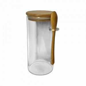 POTE DE VIDRO COM TAMPA EM BAMBU 650ML REF: APPS8518 POTE DE VIDRO COM TAMPA EM BAMBU 650ML REF: APPS8518