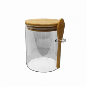 POTE DE VIDRO COM TAMPA EM BAMBU 750ML REF: APPS1012 POTE DE VIDRO COM TAMPA EM BAMBU 750ML REF: APPS1012