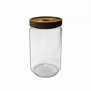 POTE DE VIDRO COM TAMPA EM BAMBU 750ML REF: APW915 POTE DE VIDRO COM TAMPA EM BAMBU 750ML REF: APW915