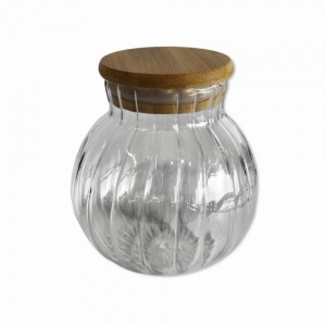 POTE DE VIDRO COM TAMPA EM BAMBU 600ML REF: APM7595 POTE DE VIDRO COM TAMPA EM BAMBU 600ML REF: APM7595