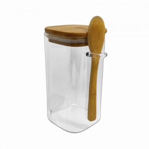 POTE DE VIDRO COM TAMPA EM BAMBU 700ML REF: APSQ815 POTE DE VIDRO COM TAMPA EM BAMBU 700ML REF: APSQ815