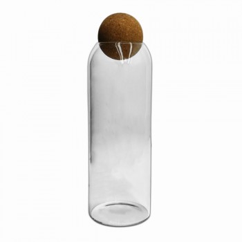 POTE DE VIDRO COM TAMPA EM BAMBU 1600ML REF: APPB925