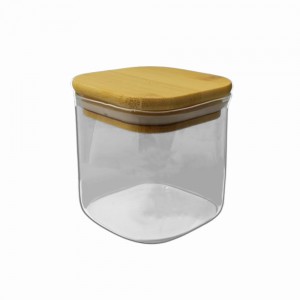 POTE DE VIDRO COM TAMPA EM BAMBU 280ML REF: APF88 POTE DE VIDRO COM TAMPA EM BAMBU 280ML REF: APF88