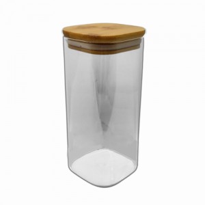 POTE DE VIDRO COM TAMPA EM BAMBU 900ML REF: APF818 POTE DE VIDRO COM TAMPA EM BAMBU 900ML REF: APF818
