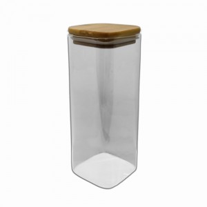 POTE DE VIDRO COM TAMPA EM BAMBU 1000ML REF: APF820 POTE DE VIDRO COM TAMPA EM BAMBU 1000ML REF: APF820