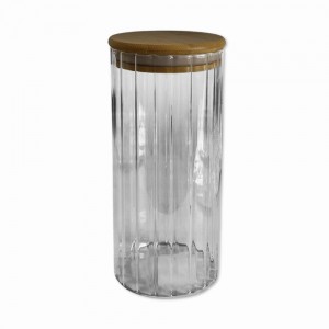 POTE DE VIDRO COM TAMPA EM BAMBU 950ML REF: APS818 POTE DE VIDRO COM TAMPA EM BAMBU 950ML REF: APS818