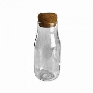 POTE DE VIDRO COM TAMPA EM BAMBU 300ML REF: APN55165 POTE DE VIDRO COM TAMPA EM BAMBU 300ML REF: APN55165