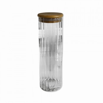 POTE DE VIDRO COM TAMPA EM BAMBU 650ML REF: APR6520 POTE DE VIDRO COM TAMPA EM BAMBU 650ML REF: APR6520