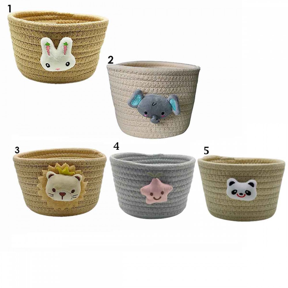 CESTA PARA ARMAZENAMENTO EM ALGODÃO MODELO BICHINHOS REF: AP35673-2 CESTA PARA ARMAZENAMENTO EM ALGODÃO MODELO BICHINHOS REF: AP35673-2