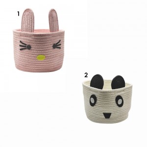 CESTA PARA ARMAZENAMENTO EM ALGODÃO MODELO COELHO E PANDA REF: AP35673-6