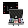 JOGO POKER EM MALETA DE ALUMÍNIO 200 FICHAS E 2 BARALHOS REF: APYYPS102