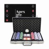 JOGO POKER EM MALETA DE ALUMÍNIO 300 FICHAS E 2 BARALHOS REF: APYYPS103