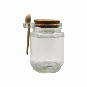 POTE DE VIDRO COM COLHER DOSADORA E TAMPA EM CORTIÇA 255ML REF: APSZB001 POTE DE VIDRO COM COLHER DOSADORA E TAMPA EM CORTIÇA 255ML REF: APSZB001