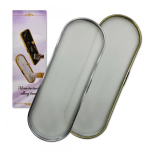 BANDEJA DECORATIVA EM VIDRO COM BORDAS METALIZADA REF: AP6882-72 BANDEJA DECORATIVA EM VIDRO COM BORDAS METALIZADA REF: AP6882-72