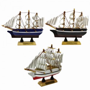 ENFEITE DECORATIVO DE MESA MODELO BARCO EM MADEIRA REF: AP60B-12CM ENFEITE DECORATIVO DE MESA MODELO BARCO EM MADEIRA REF: AP60B-12CM