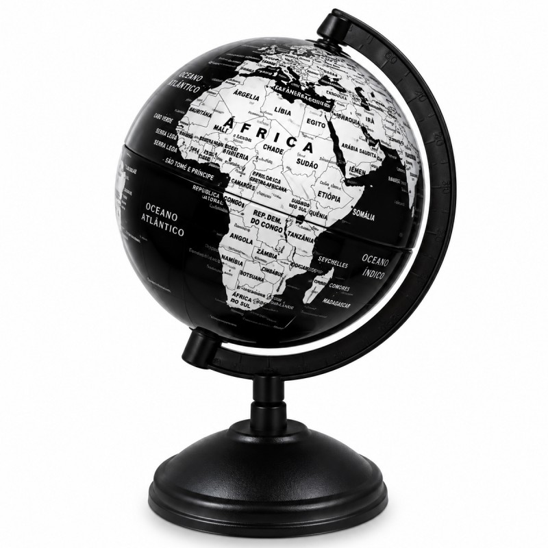 GLOBO TERRESTRE DECORATIVO GIRATÓRIO EM PLÁSTICO REF: APJF1420CP02