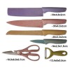 KIT FACAS E UTENSÍLIOS PARA COZINHA EM INOX COLORIDO REF: AP0278C-0.8 KIT FACAS E UTENSÍLIOS PARA COZINHA EM INOX COLORIDO REF: AP0278C-0.8