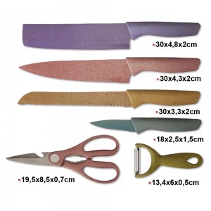 KIT FACAS E UTENSÍLIOS PARA COZINHA EM INOX COLORIDO REF: AP0278C-0.8 KIT FACAS E UTENSÍLIOS PARA COZINHA EM INOX COLORIDO REF: AP0278C-0.8