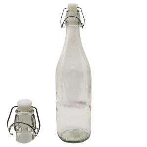 GARRAFA TRASPARENTE COM TAMPA EM VIDRO 500ML REF: AP919K GARRAFA TRASPARENTE COM TAMPA EM VIDRO 500ML REF: AP919K