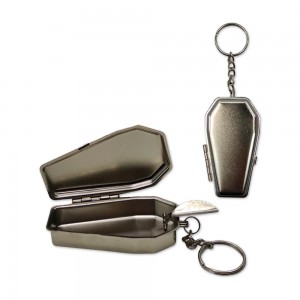 CINZEIRO DE BOLSO MODELO CAIXÃO EM METAL REF: APKYH-1 CINZEIRO DE BOLSO MODELO CAIXÃO EM METAL REF: APKYH-1