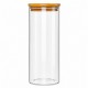 POTE DE VIDRO COM TAMPA DE BAMBU 245ML REF: APP60100