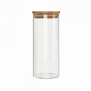 POTE DE VIDRO COM TAMPA EM BAMBU 495ML REF: APP60200 POTE DE VIDRO COM TAMPA EM BAMBU 495ML REF: APP60200