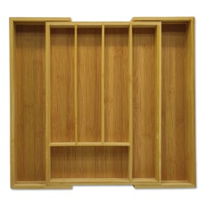 ORGANIZADOR DE GAVETA EXPANSÍVEL EM BAMBU REF: APKF-1T