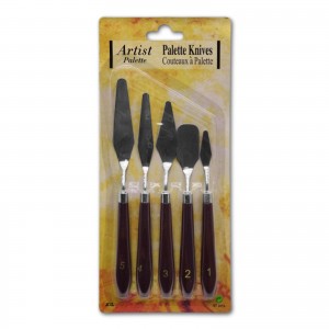 KIT 5 ESPÁTULAS DE METAL PARA PINTURA ARTÍSTICA REF: APGD-5