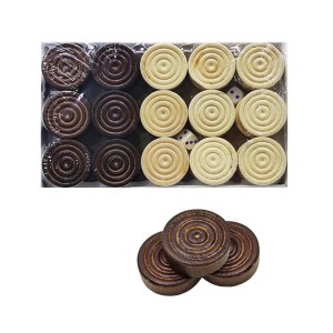 KIT 24 PEÇAS DO JOGO DAMA EM MADEIRA 2CM REF: AP25631-2CM