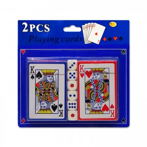 KIT 2 JOGOS BARALHOS EM PAPEL COM 6 DADOS EM RESINA REF: AP25571-PD KIT 2 JOGOS BARALHOS EM PAPEL COM 6 DADOS EM RESINA REF: AP25571-PD