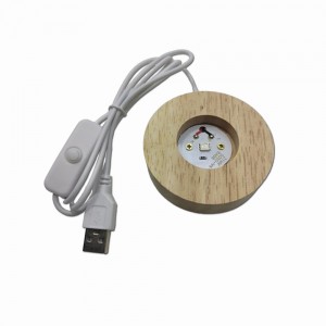 BASE DE LUMINARIA EM LED COLORIDA CABO USB BASE EM MADEIRA REF: AP7814ST-8C BASE DE LUMINARIA EM LED COLORIDA CABO USB BASE EM MADEIRA REF: AP7814ST-8C