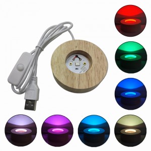 BASE DE LUMINARIA EM LED COLORIDA CABO USB BASE EM MADEIRA REF: AP7814ST-8C BASE DE LUMINARIA EM LED COLORIDA CABO USB BASE EM MADEIRA REF: AP7814ST-8C