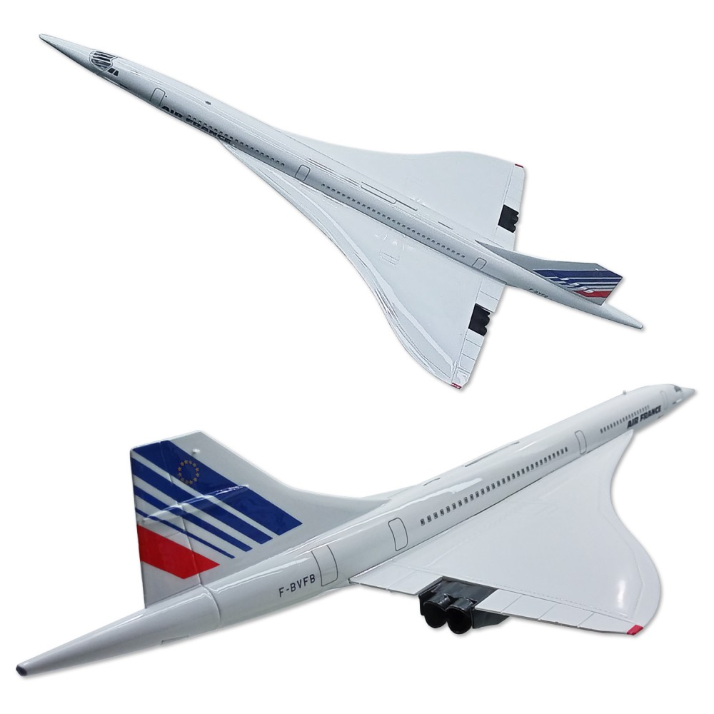 ENFEITE DECORATIVO MODELO AVIÃO CONCORDE EM RESINA REF: AP7370-M
