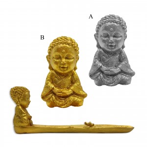 PORTA INCENSO MODELO BUDA EM RESINA PLÁSTICA REF: AP22085-2