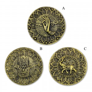 PORTA INCENSO REDONDO EM RESINA PLÁSTICA REF: APHY2302-GD