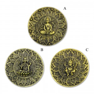 PORTA INCENSO REDONDO EM RESINA PLÁSTICA REF: APHY2386M-GD