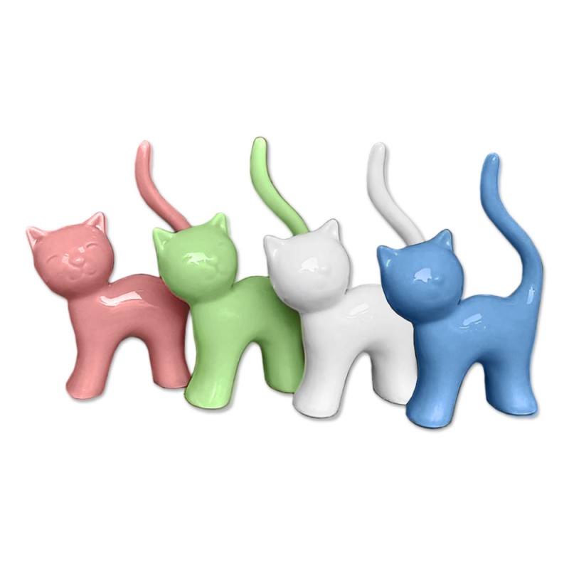 ENFEITE DECORATIVO MODELO GATO EM CERÂMICA 8CM REF: APW105-3 ENFEITE DECORATIVO MODELO GATO EM CERÂMICA 8CM REF: APW105-3