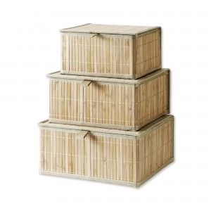 KIT 3 CESTOS ORGANIZADORES EM BAMBU REF: APRM2310037 KIT 3 CESTOS ORGANIZADORES EM BAMBU REF: APRM2310037