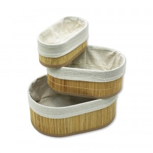 KIT 3 CESTOS ORGANIZADORES EM BAMBU REF: APRM2310034 KIT 3 CESTOS ORGANIZADORES EM BAMBU REF: APRM2310034