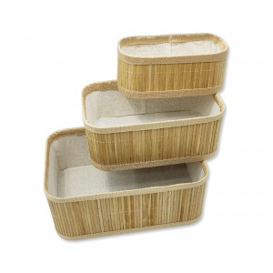KIT 3 CESTOS ORGANIZADORES EM BAMBU REF: APRM2310035 KIT 3 CESTOS ORGANIZADORES EM BAMBU REF: APRM2310035