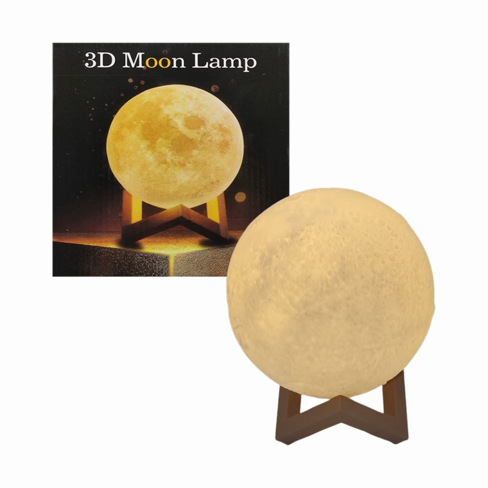 LUMINARIA DECORATIVA MODELO LUA AMARELA COM SUPORTE EM PLÁSTICO REF: AP18-5A