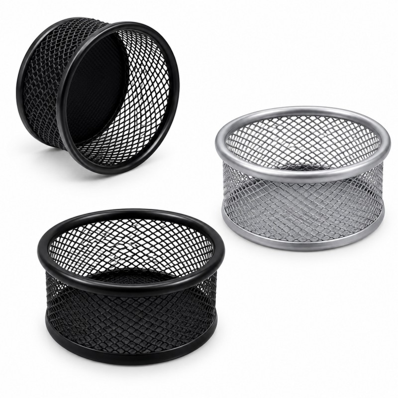 PORTA CLIPS DE MESA PRETO EM METAL REF: AP23584BT