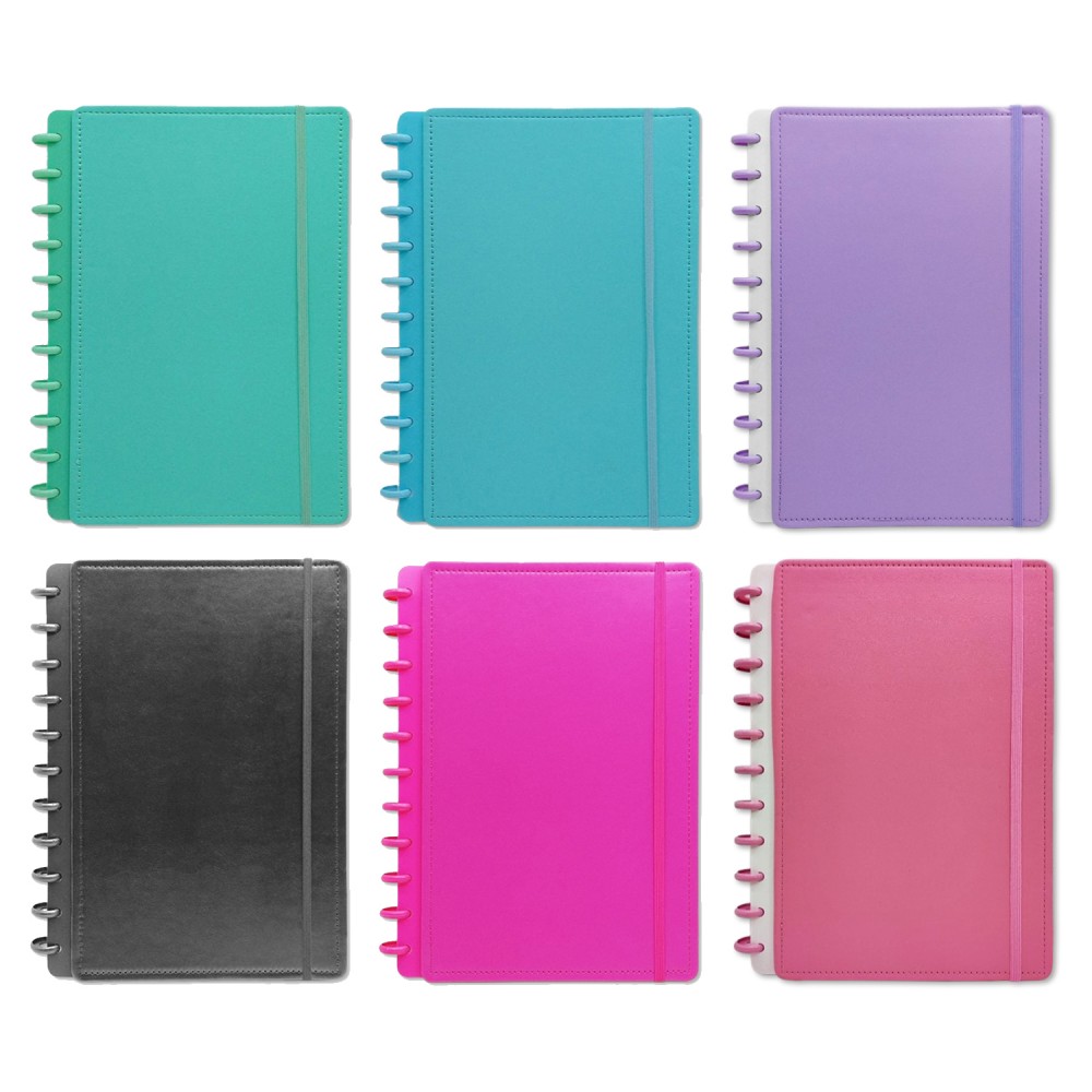 CADERNO A4 DE DISCO COM CAPA DE COURO SINTÉTICO E 80 FOLHAS REF: AP21583-A4