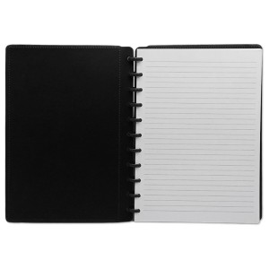 CADERNO A4 DE DISCO COM CAPA DE COURO SINTÉTICO E 80 FOLHAS REF: AP21583-A4