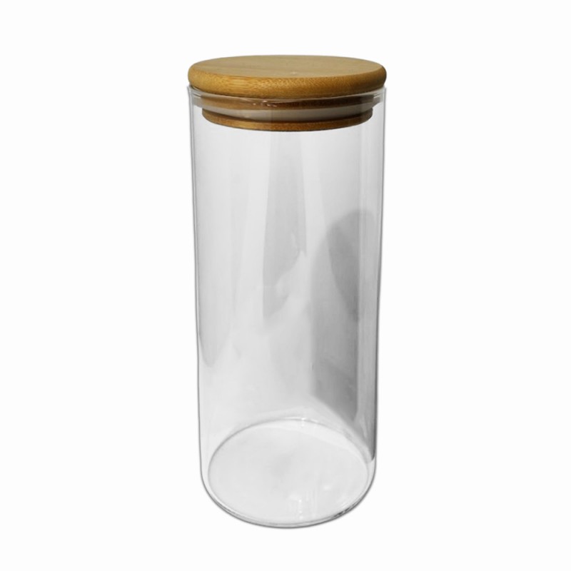 POTE DE VIDRO COM TAMPA EM BAMBU 750ML REF: APP85200 POTE DE VIDRO COM TAMPA EM BAMBU 750ML REF: APP85200