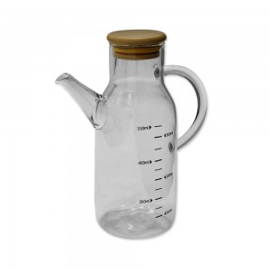 GARRAFA GRADUADA DE VIDRO COM TAMPA EM BAMBU 550ML REF: APYH25-55 GARRAFA GRADUADA DE VIDRO COM TAMPA EM BAMBU 550ML REF: APYH25-55